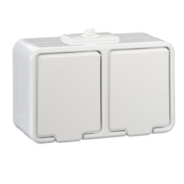 Schneider Electric Schneider Cedar bela - dvojna vtičnica IP44 Nt-230H