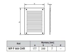 GR Kovinski pokrov WP F 909 CHR - 175x250