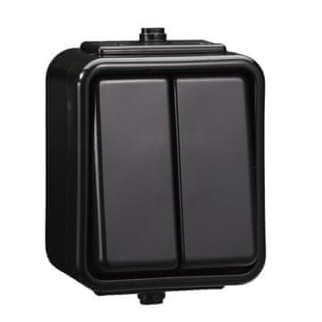 Schneider Electric Schneider Cedar črna - stikalo za lestenec IP44 WNt-500C05