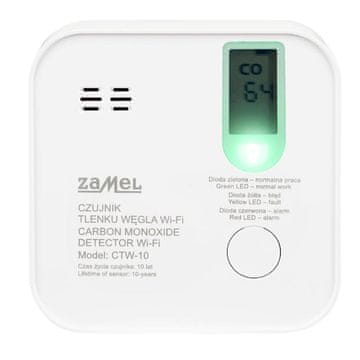 Zamel Detektor ogljikovega monoksida, na baterije, Wi-Fi TUYA CTW-10