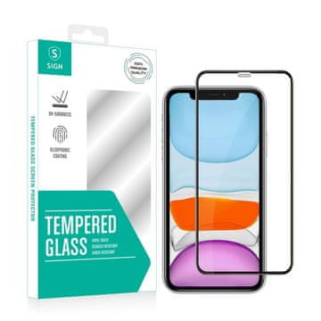 Sign Zaščita zaslona iz kaljenega stekla 3D z mrežo proti prahu za iPhone XR in iPhone 11