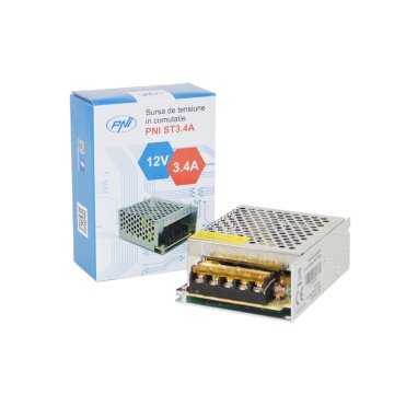 PNI ST3.4A – stabilizirani stikalni napajalnik 230 V na 12 V, 3,4 A