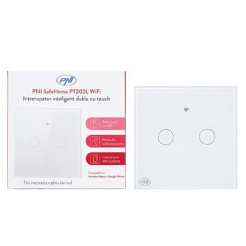 PNI Pametno stikalo s SafeHome PT202L WiFi touch, 10A, upravljanje prek aplikacije Tuya Smart