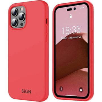 Sign Tekoči silikonski ovitek za iPhone 14 Pro - lubenica rdeča