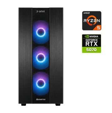 Anni Gamer Extreme Lite računalnik, AMD Ryzen 5 5600X, 16GB, SSD1TB, RTX 5070, FreeDOS