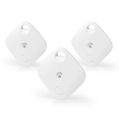 Nedis Iskalnik predmetov | Apple Find My | Bluetooth 5.1 | 3 baterije CR2032 priložene | Baterija do 1 leta | Bel | 3 kosi