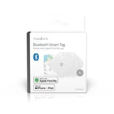 Nedis Iskalnik predmetov | Apple Find My | Bluetooth 5.1 | 3 baterije CR2032 priložene | Baterija do 1 leta | Bel | 3 kosi