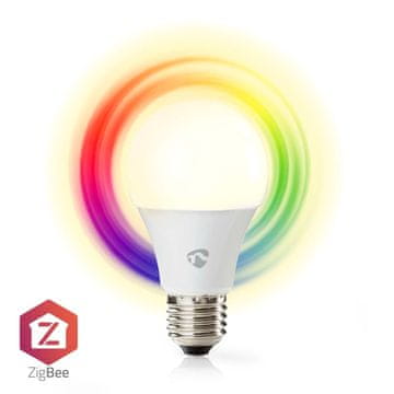 Nedis Barvna pametna LED žarnica SmartLife | Zigbee 3.0 | E27 | 806 lm | 9 W | RGB/topla do hladna bela | 2200–6500 K | Android/iOS | 1 kos