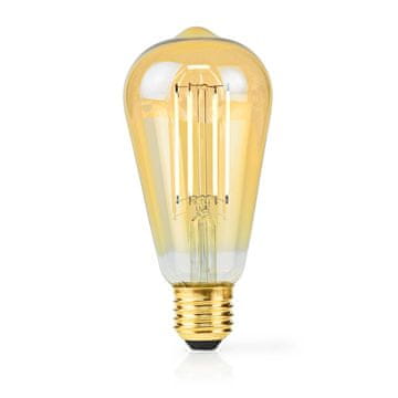 Nedis LED svetilka E27 | ST64 | 4,9 W | 470 lm | 2100 K | Dimbar | Ekstra varm vit | Retrostil | 1 st.