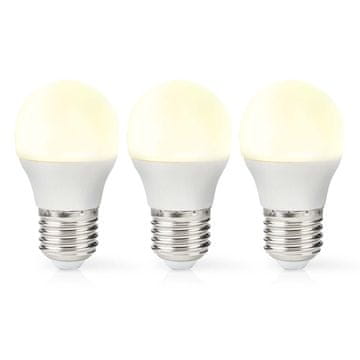 Nedis LED-svetilka E27 | G45 | 4,9 W | 470 lm | 2700 K | Varm Vit | Retrostil | Matt | 3 st.