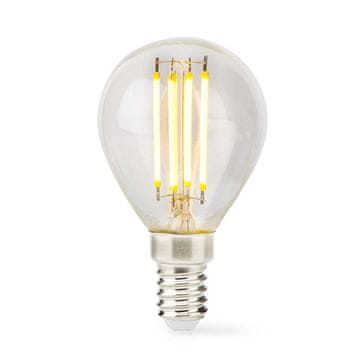 Nedis LED svetilka E14 | G45 | 4,5 W | 470 lm | 2700 K | Dimbar | Varm Vit | Retrostil | 1 stopinja | Tydlig
