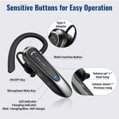 BLAVEC Adventure 5 Bluetooth Handsfree slušalka, črna