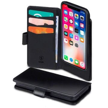 Sign Wallet etui 2-v-1 za iPhone 13 - črn