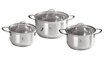 Berlingerhaus Set posodja nerjaveče jeklo 6 kos Silver Jewellery Collection BH-6662