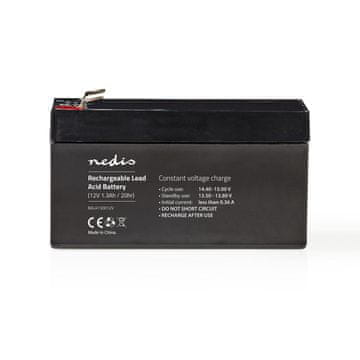 Nedis Akumulatorska svinčeno-kislinska baterija | Svinčeno kislina | Polnilna | 12 V | 1300 mAh