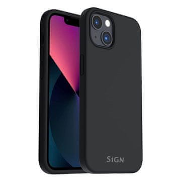Sign Tekoči silikonski ovitek za iPhone 14 Plus - črn