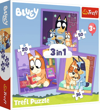 Trefl Sestavljanka Meet Bluey 3v1 (20,36,50 kosov)