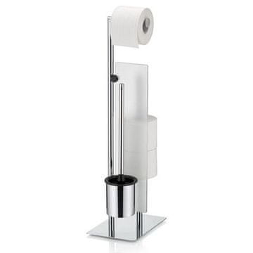 Kela WC komplet KL-22494 Style z držalom za rezervne role papirja, sijoča ??kovina, 26,0 x 18,0 x 71,0 cm