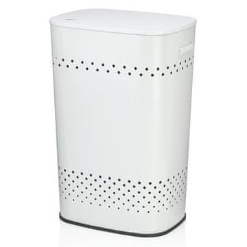 Kela Koš za perilo KL-23963 Malaga metal seat white 39.5x29.5x57.5cm