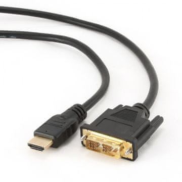 Gembird HDMI kabel [HDMI 1.4] - HDMI (M) - DVI (M) kabel, 3 m, črna (CC-HDMI-DVI-10)