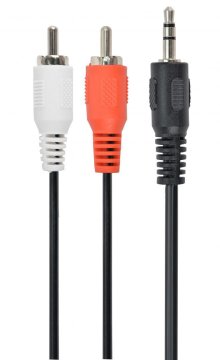 Gembird Avdio / Video kabel - 3,5mm (M) - 2xRCA (M) kabel, 5 m, črna (CCA-458-5M)