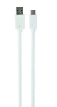 Gembird USB kabel[USB 3.0] - USB A (M) - USB C (M) kabel, 1,8 m, Bela (CCP-USB3-AMCM-6-W)