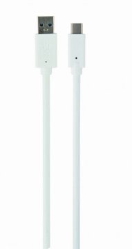 Gembird USB kabel[USB 3.0] - USB A (M) - USB C (M) kabel, 0,1 m, Bela (CCP-USB3-AMCM-W-0.1M)