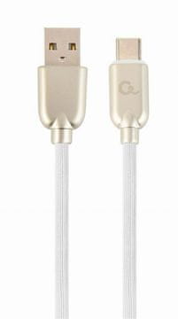 Gembird USB kabel[USB 2.0] - USB A (M) - USB C (M) kabel, 2 m, Bela (CC-USB2R-AMCM-2M-W)
