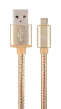 Gembird USB kabel[USB 2.0] - USB A (M) - microUSB (M) kabel, 1,8 m, Zlata (CCB-MUSB2B-AMBM-6-G)