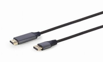 Gembird HDMI kabel [HDMI 2.0 / 1.4 (4K)] - DisplayPort (M) - HDMI (M) kabel, 1,8 m, črna (CC-DP-HDMI-4K-6)