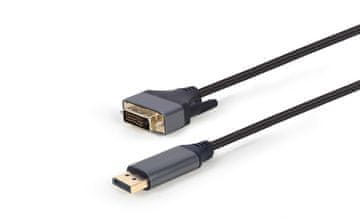 Gembird DisplayPort kabel DisplayPort (M) - DVI (M) adapter, 1,8 m, črna (CC-DPM-DVIM-4K-6)