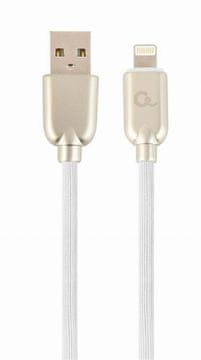 Gembird USB kabel[USB 2.0] - USB A (M) - Lightning (M) kabel, 2 m, Bela (CC-USB2R-AMLM-2M-W)