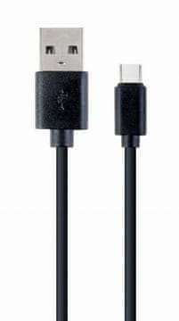 Gembird USB kabel[USB 2.0] - USB A (M) - USB C (M) kabel, 1 m, črna (CC-USB2-AMCM-1M)