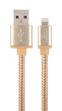 Gembird USB kabel[USB 2.0] - USB A (M) - Lightning (M) kabel, 1,8 m, Zlata (CCB-mUSB2B-AMLM-6-G)