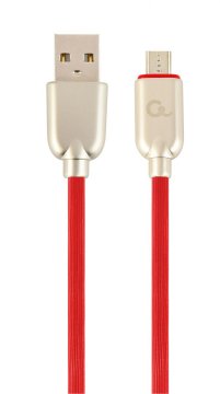 Gembird USB kabel[USB 2.0] - USB A (M) - microUSB (M) kabel, 2 m, Rdeča (CC-USB2R-AMMBM-2M-R)