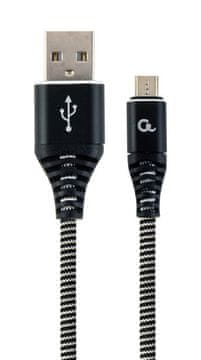 Gembird USB kabel[USB 2.0] - USB A (M) - microUSB (M) kabel, 1 m, črna (CC-USB2B-AMmBM-1M-BW)