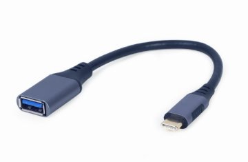 Gembird A-USB3C-OTGAF-01 USB-C na OTG (USB A) M/F siv adapter