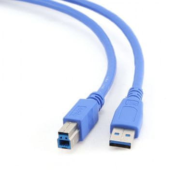 Gembird USB kabel[USB 3.0] - USB A (M) - USB B (M) kabel, 3 m, Modra (CCP-USB3-AMBM-10)