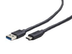 Gembird USB kabel[USB 3.0] - USB A (M) - USB C (M) kabel, 3 m, črna (CCP-USB3-AMCM-10)