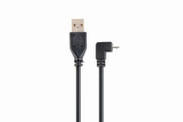 Gembird USB kabel[USB 2.0] - USB A (M) - microUSB (M) kabel, 6 m, črna (CCP-MUSB2-AMBM90-6)