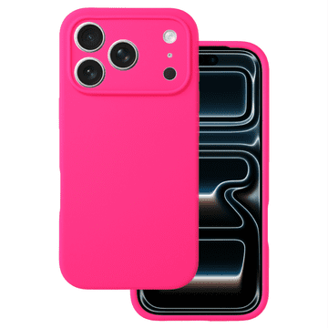 Onasi Silikonski ovitek za iPhone 17 Pro Max / iPhone 18 Pro Max- mat liquid - roza