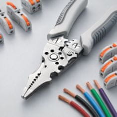 HOME & MARKER® Vzvodni kabelski priključki 50 kosov, 450 V, 32 A, za hitro povezovanje električnih žic, s snemalcem izolacije | QUICKCONX