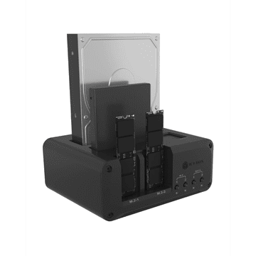 IcyBox IB-2925MS-CU31 priklopna in klonirna postaja za M.2 NVMe SSD & 2,5/3,5 SATA SSD/HDD