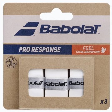 Babolat Pro Response X3 overgrip wrap tl. 0,45 mm bela, pakiranje po 3