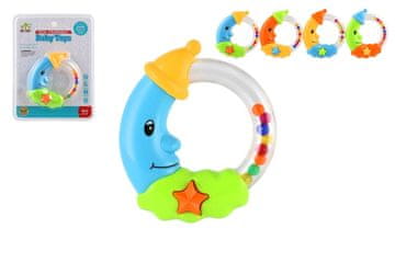 Teddies Plastična luna z ropotuljico 11 cm