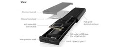 IcyBox IB-1807MT-C31 ohišje za 1x M.2 NVMe SSD z vmesnikom USB 3.2 Gen 2 Type-C in zaščito pred pisanjem