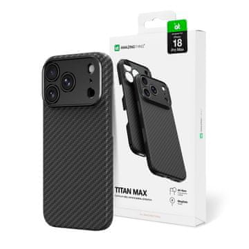 Titan AmazingThing Titan Max Etui iz Aramidnih Vlaken za iPhone 18 Pro Max, MagSafe - Črn