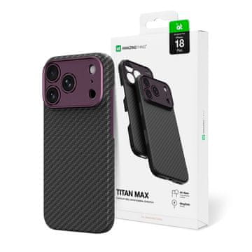 Titan AmazingThing Titan Max Etui iz Aramidnih Vlaken za iPhone 18 Pro, MagSafe - Vijolična