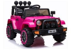 AUTONA LEAN CARS Akumulatorski Jeep BRD-7588 4x4 - roza, LED luči, MP3, daljinski upravljalnik