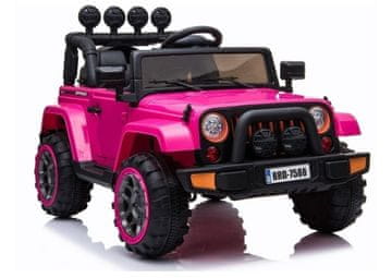 AUTONA LEAN CARS Akumulatorski Jeep BRD-7588 4x4 - roza, LED luči, MP3, daljinski upravljalnik